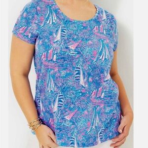 Lilly Pulitzer- Etta Scoop Neck Top XXL